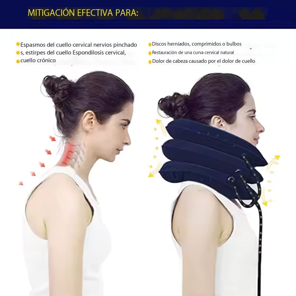 Inflatable neck stretcher.