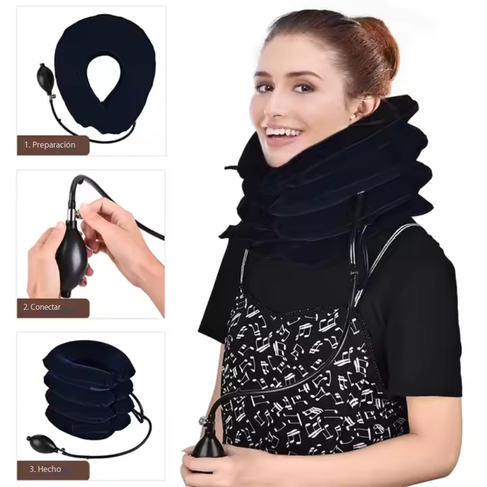 Inflatable neck stretcher.